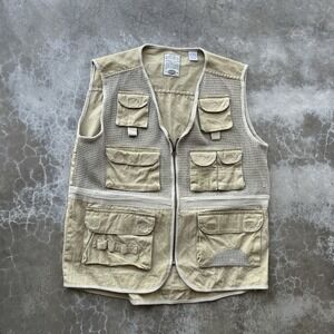 Vintage 90's Bugle Boy Fishing Tactical Mesh Vest Mens Large Streetwear Cargo